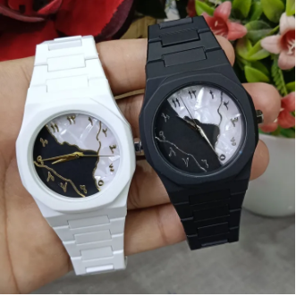 Aura watch Arabic Aura Watch marble Design Black and White Aura watch